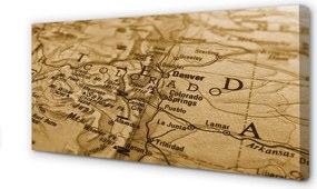 Obraz drukowany na płótnie Zabytkowa Mapa