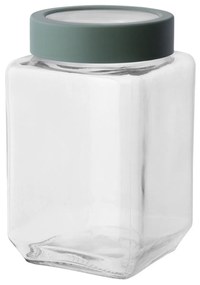 Altom Szklany kwadratowy słoik z pokrywką 700 ml,zielony, 700 ml
