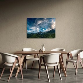 Obraz na szkle - góry (70x50 cm)
