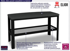 Czarne siedzisko z półką na buty - Sagal 4X