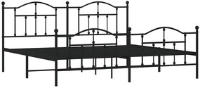 Czarne metalowe łóżko loftowe 200x200cm - Azos