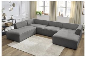 Ciemnoszary narożnik modułowy (lewostronny/w kształcie litery U) Megeve – Bobochic Paris