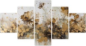 Obraz - Abstrakcyjny kwiatowy obraz (125x70 cm)