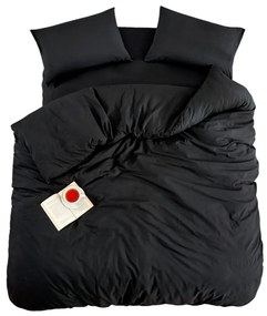 Czarna pościel dwuosobowa z prześcieradłem/4-częściowa 200x220 cm Classic – Mila Home