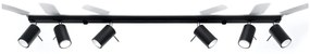 Czarna lampa sufitowa Nice Lamps Etna 6L