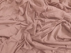 PrzytulneMieszkanie.pl Jersey prześcieradło różowo-brązowe 90 x 200 cm