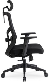 Fotel Biurowy Ergonomiczny Obrotowy BENTO Czarny Nowoczesny