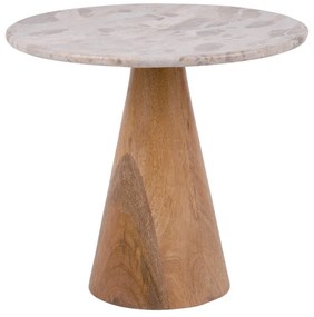Okrągły stolik z blatem w dekorze marmuru ø 50 cm Force – Leitmotiv
