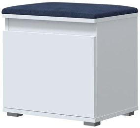 Minimalistyczna szafka na buty biały + granat - Venix 5X