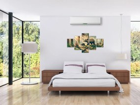 Obraz - Niedźwiedzie w lesie (125x70 cm)