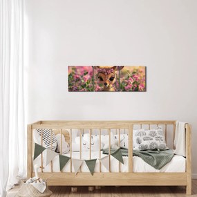 Obraz - Urocza sarna (z zegarem) (90x30 cm)