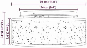 Szara lampa sufitowa materiałowa P7-P49