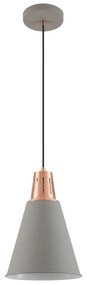 Szara lampa wisząca z metalowym kloszem ø 22 cm Gianni – GTV
