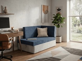 Mała rozkładana sofa ROSA, niebieska/szara