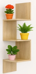 Skandynawska półka wisząca na kwiaty dąb sonoma A3-P83