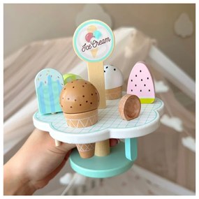 Tooky toy drewniane lody magnetyczne na stojaku