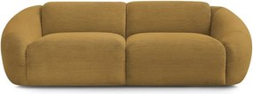 Musztardowa sztruksowa sofa 250 cm Tina – Bobochic Paris