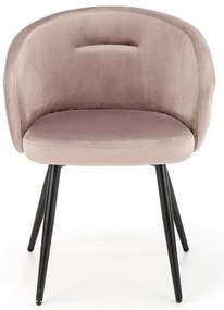Krzesło tapicerowane K430 VELVET beżowe HALMAR