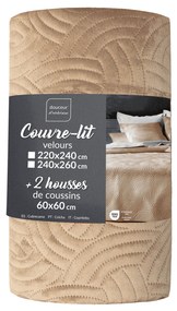Welwetowy komplet pościeli SOLANGE, narzuta + 2 poszewki na poduszki