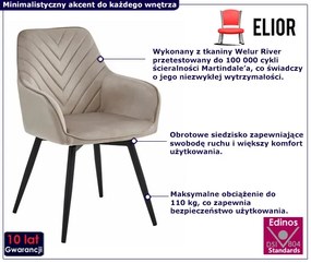 Beżowe krzesło biurowe obrotowe E3-M03
