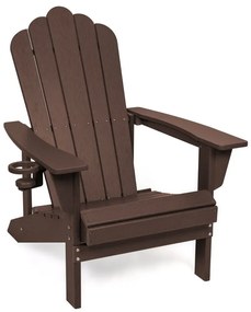 Brązowy plastikowy fotel ogrodowy Adirondack – Bonami Selection