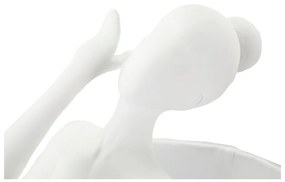 Biała lampa stołowa z tekstylnym kloszem (wysokość 62,5 cm) Ballet – Mauro Ferretti