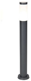 Zewnetrzna Słup ogrodowy antracytowy 80 cm IP44 opal - Rox Nowoczesny Oswietlenie zewnetrzne