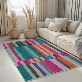 Turkusowy dywan odpowiedni do prania 120x180 cm Acid Rain – Mila Home