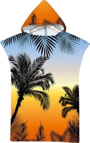 Plażowe ponczo PALM BEACH kolorowe 80x145 cm