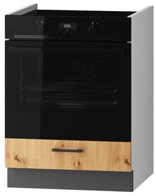 Dolna szafka pod zabudowę kuchenki dąb artisan C9-T64