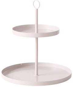 Etażerka metalowa SAMINA,  beżowa, wys. 34 cm