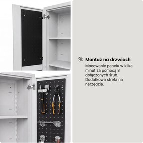 Tablica na narzędzia na drzwi czarna, 270x684x10 mm: akcesoria do MEGAN