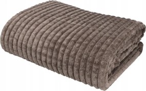 Koc kostka wytłaczany 160x200 grafitowy mikrofibra miękki do modnych wnętrz