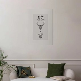 Plakat Zwierzęca czaszka 40x60 cm bez ramy z marginesem ARTGEIST B