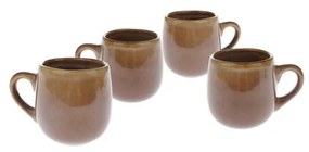 Brązowe ceramiczne kubki na espresso zestaw 4 szt. 100 ml – Dakls