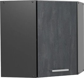 Szafka wisząca narożna czarny beton 57x34.1x60 r-line