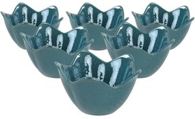 Zestaw 6 misek ceramicznych Lotus 11,8 cm, turkusowy