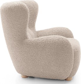 Beżowy fotel skandynawski baranek L1-F35