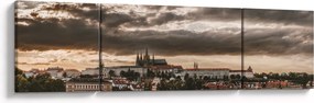Obraz Zamku Praskiego o zmierzchu (170x50 cm)