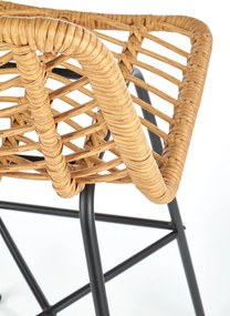 Rattanowy hoker z oparciem H97