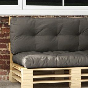 Outsunny Poduszki na palety, zestaw 3 sztuki, poduszki na ławki z ochroną UV, poduszki na meble ogrodowe, poduszki na taras, kolor ciemnoszary