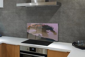 Panel szklany do Kuchni Mroczna Postać o Wielu Głowach