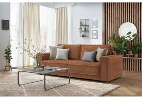 Pomarańczowobrązowa sofa rozkładana Emile – Bobochic Paris