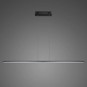 Szeroka lampa ledowa czarna do jadalni Linea No.1 120 cm 20W