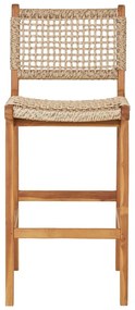 Hoker z litego drewna tekowego w naturalnym kolorze (wysokość siedziska 60 cm) Derby – House Nordic
