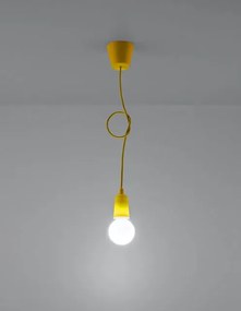 Żółta lampa wisząca w stylu industrialnym - EX541 Mersa