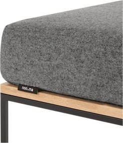 Szary tapicerowany stołek Feo – noo.ma