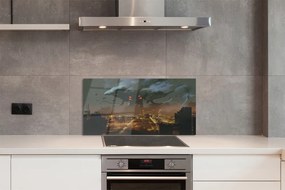 Panel szklany do Kuchni Potwór w Nocnym Mieście