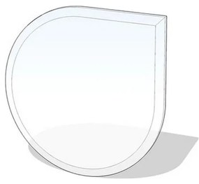 Szkło pod piec 1100x1100x8 mat. łza
