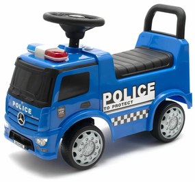 Baby Mix Odpychacz dla dzieci z dźwiękiem Mercedes Policja, niebieski
